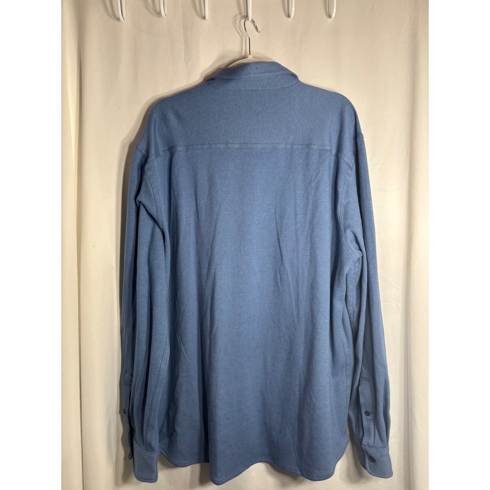 Members Mark Camden Sweater Shirt Blue Moonlight Long Sleeve Button Up XXL‎ Mens - Picture 3 of 4